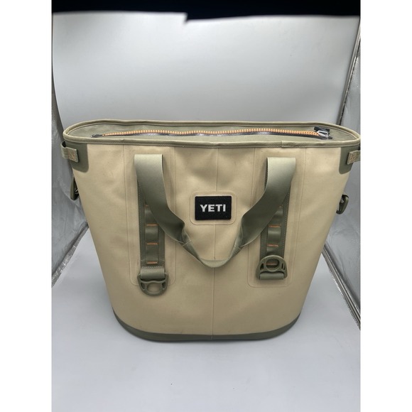 Yeti Other - Yeti Hopper 40  Field Tan/Olive Green with Orange Blaze Interior Soft Cooler #